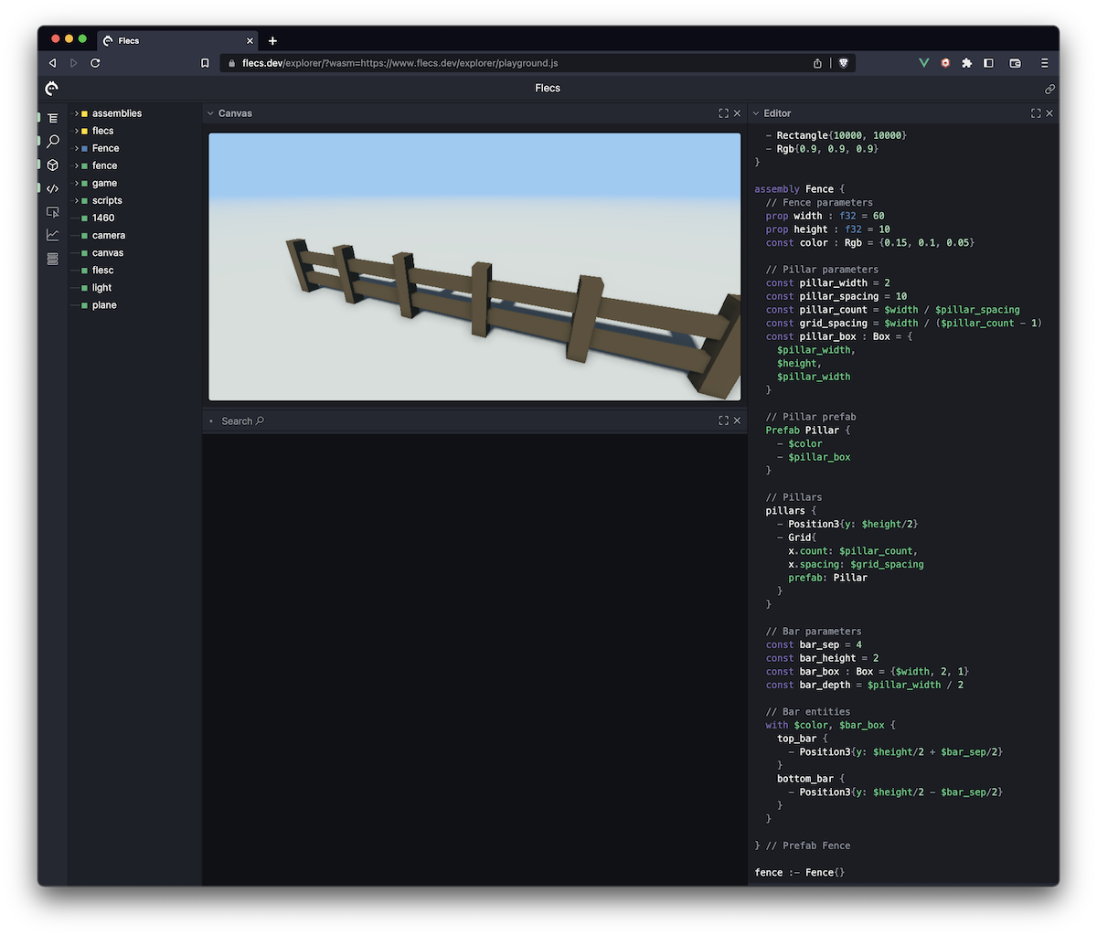 a fence with correctly aligned pillars